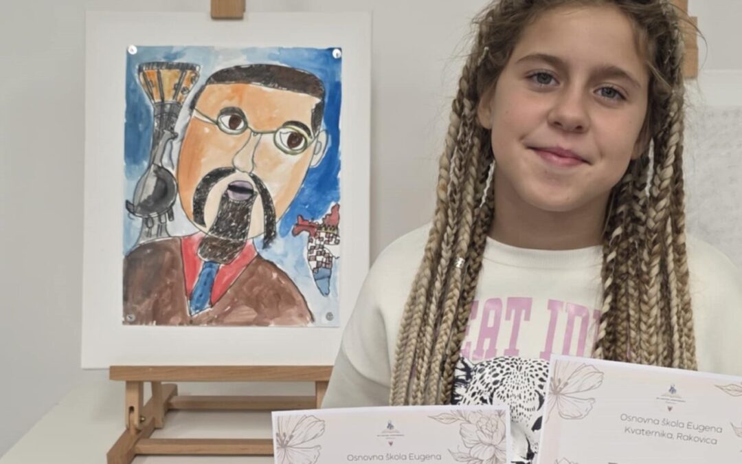 Shannea Konjušak osvojila 3. mjesto na likovnom natječaju „Tragom Kvaternika“