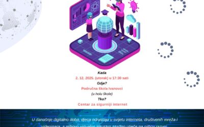„KAKO ONLINE SVIJET OBLIKUJE SRCE I UM NAŠE DJECE?“ – poziv za sudjelovanjem na predavanju